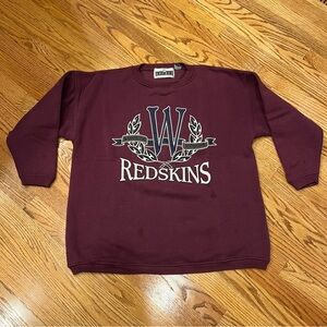 RARE Vintage Washington Redskins Sweatshirt Crewneck Med NFL Spirit Cliff Engle
